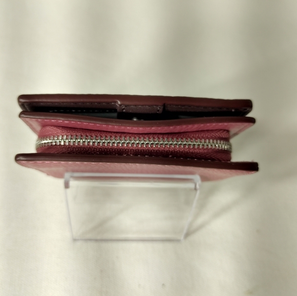 COACH Pink Leather Compact Wallet - Picture 7 of 11